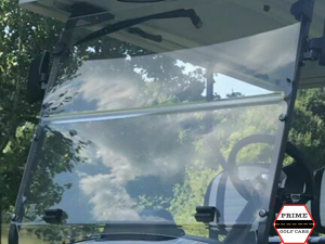 golf cart windshield, flip clear windshield, dot windshield