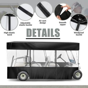 golf cart enclosure, rain enclosure for golf cart, vinyl enclosure