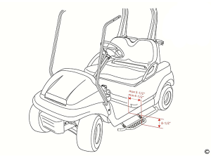 golf cart nerf bar, side bars for golf cart, golf cart parts