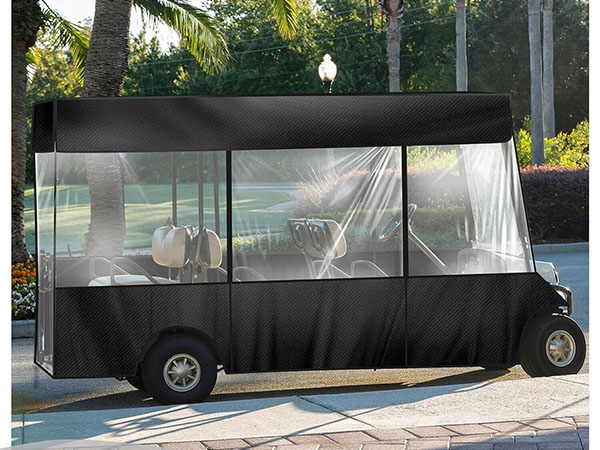 golf cart enclosure, rain enclosure for golf cart, vinyl enclosure