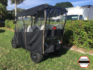 golf cart enclosure, rain enclosure for golf cart, vinyl enclosure