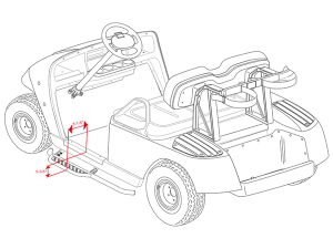 golf cart nerf bar, side bars for golf cart, golf cart parts