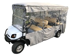 golf cart enclosure, rain enclosure for golf cart, vinyl enclosure